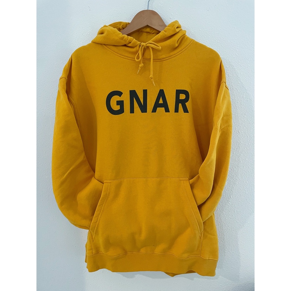 Gnar Hunters Pullover Hoodie. Size Large. Yellow.